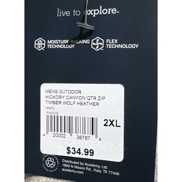 New $35 Magellan Hickory Canyon 1/4 Zip Timber Wolf Heather Fleece Lined Jacket - Picture 4 of 7